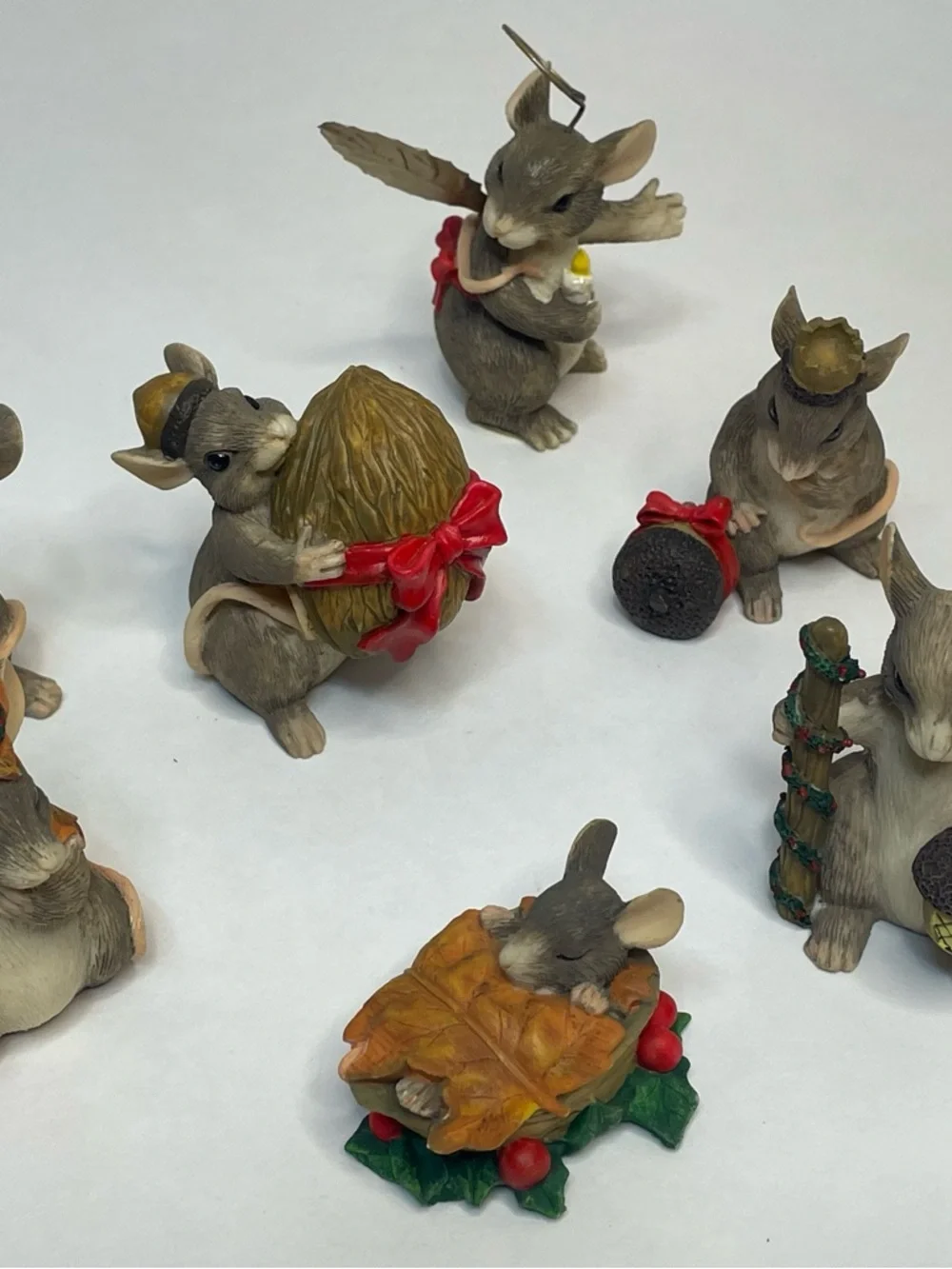 Silvestri Nativity Christmas Mouse Charming Tails Fitz & Floyd Set 9 Piece Rare - Picture 4 of 8